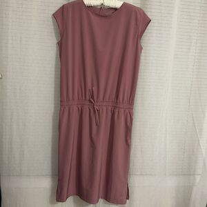 albion XL Pink Going Placed Active Short Sleeve Drawstring Dress